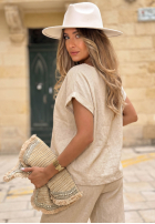 Compleu Bluză i Pantaloni Sandy Touch bej
