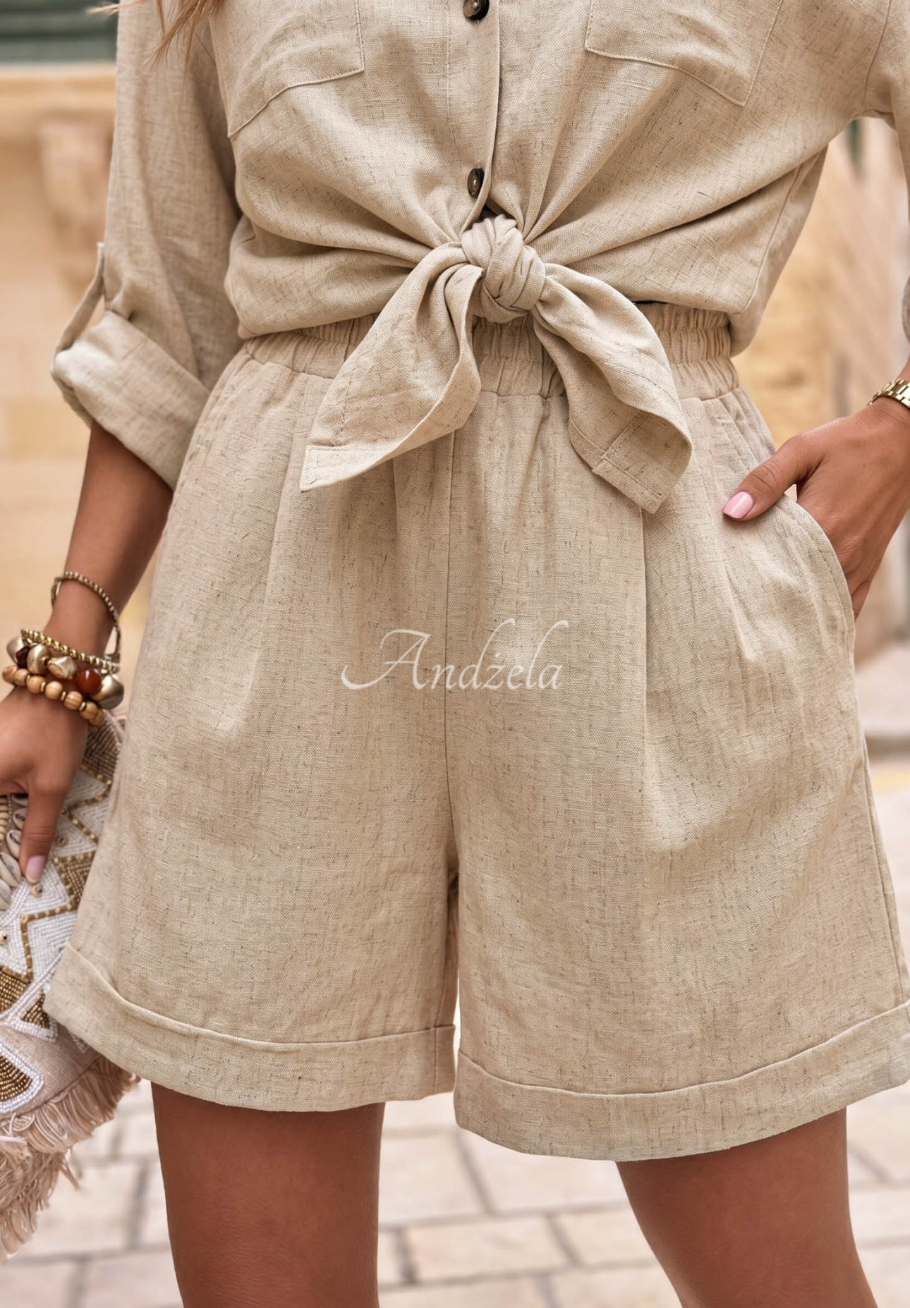 Set din in cu cămașă și pantaloni scurți City Safari