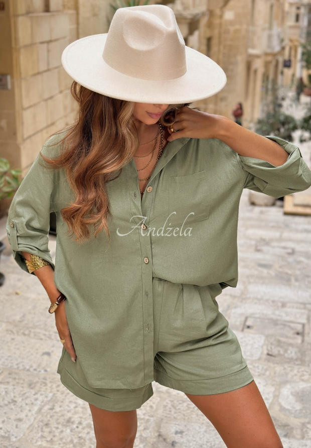 Set din in cu cămașă și pantaloni scurți City Safari