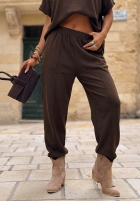 Bluză oversize z kieszeniami Bright Breeze bej