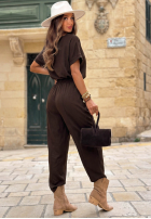 Bluză oversize z kieszeniami Bright Breeze bej