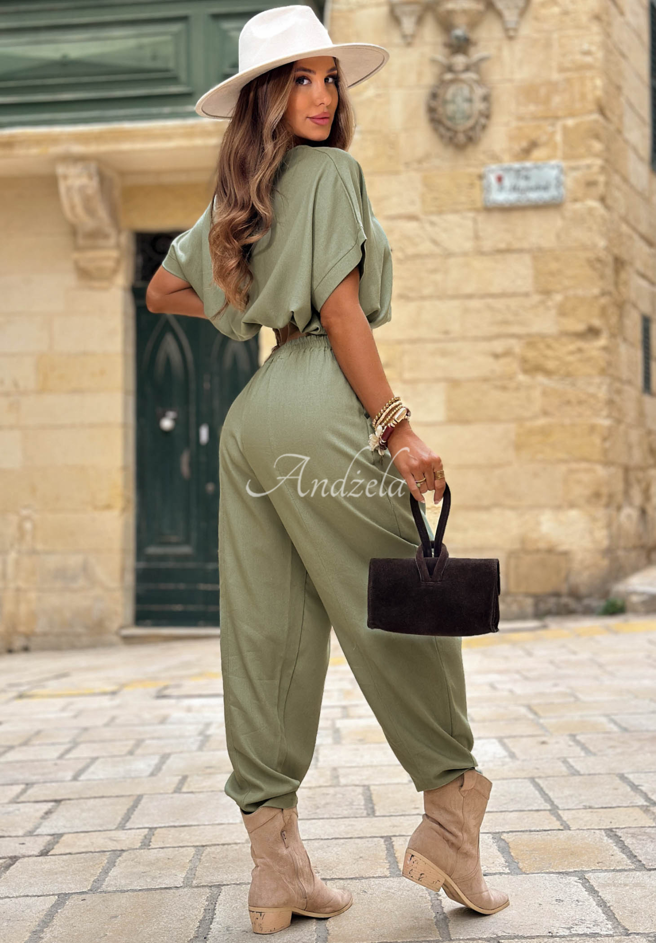 Set din in cu bluză și pantaloni City Safari