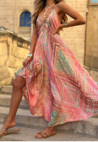 Wzorzysta Rochie maxi na ramiączkach Sun Rituals albastră