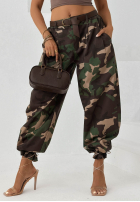 din material textil Pantaloni balloon moro Camo Charm kaki