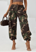din material textil Pantaloni balloon moro Camo Charm kaki