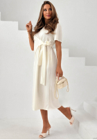 Rochie maxi z wiązaniem Stay With You camel