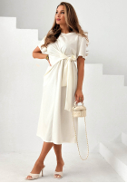 Rochie maxi z wiązaniem Stay With You camel