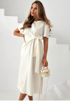 Rochie maxi z wiązaniem Stay With You camel