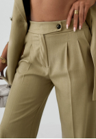 din material textil Pantaloni wide leg Sand Club bej