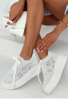 Koronkowe Bascheți Bianco białe