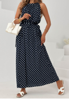 Wiskozowa Rochie maxi w Buline Sun & Dots bluemarin