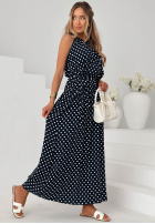 Wiskozowa Rochie maxi w Buline Sun & Dots bluemarin
