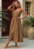 Rochie maxi na ramiączkach The Holiday albă