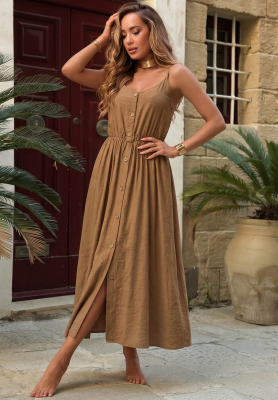 Rochie midi din viscoză cu bretele The Holiday