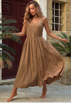 Rochie maxi na ramiączkach The Holiday albă