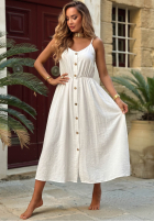 Rochie maxi na ramiączkach The Holiday albă