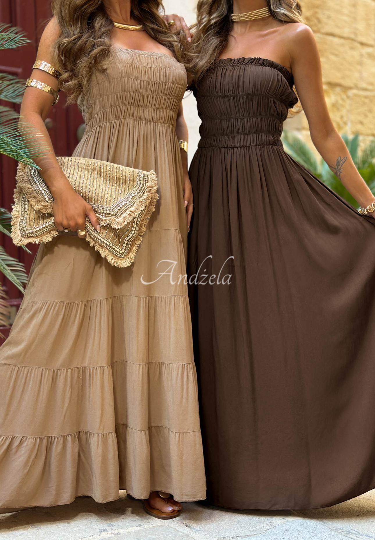 Rochie maxi fără bretele Cara Mia
