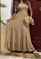 Rochie maxi bez ramiączek Cara Mia albastru cobalt
