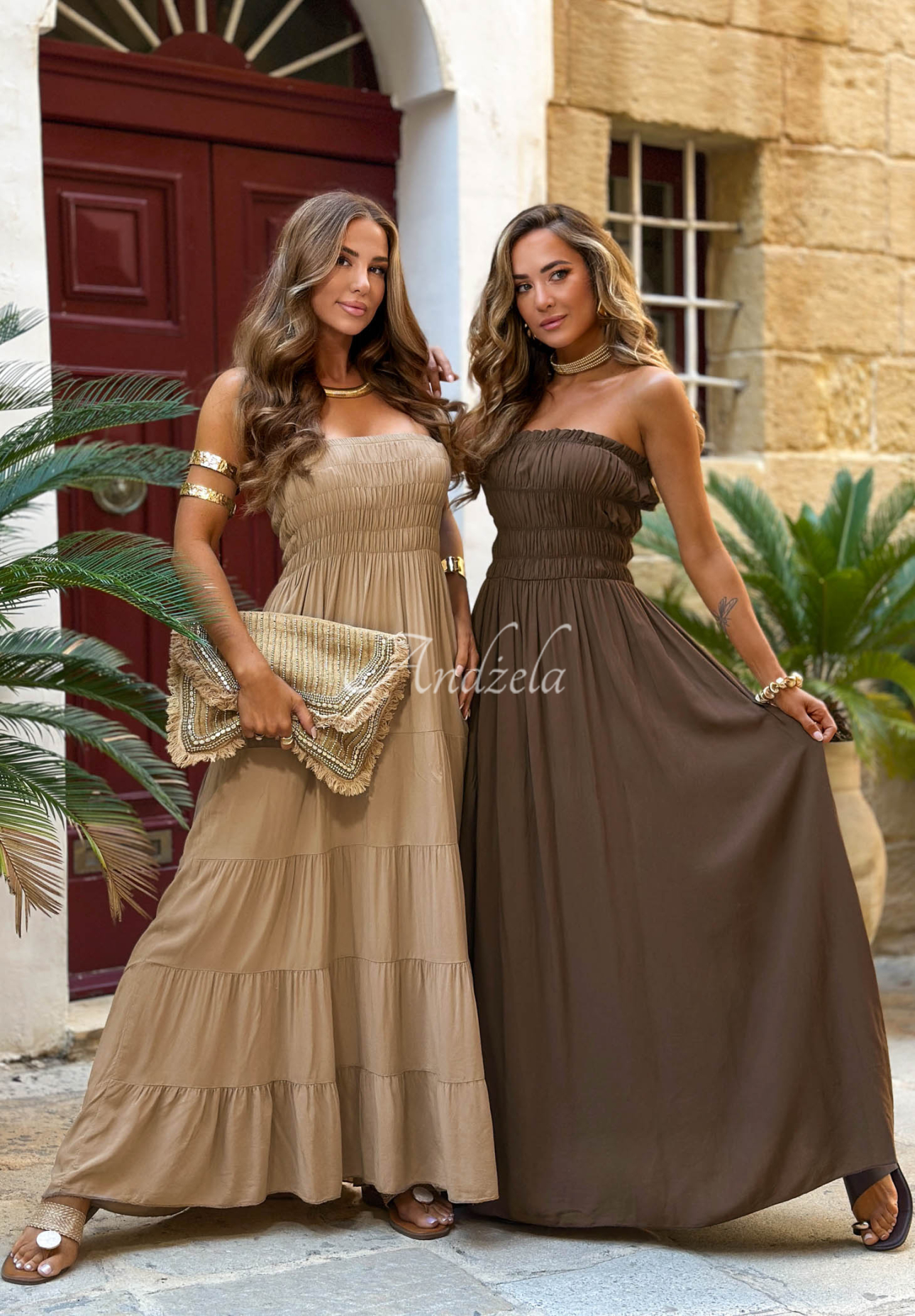 Rochie maxi fără bretele Cara Mia