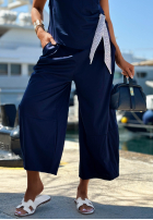 Compleu Bluză z wiązaną apaszką i Pantaloni Sunny Dreams mokka