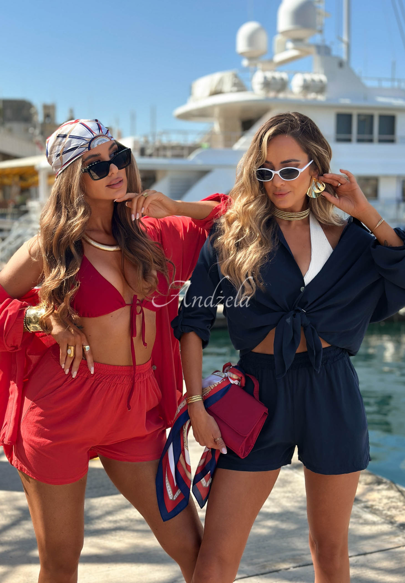 Set din viscoză cămașă și pantaloni scurți Summer Essence