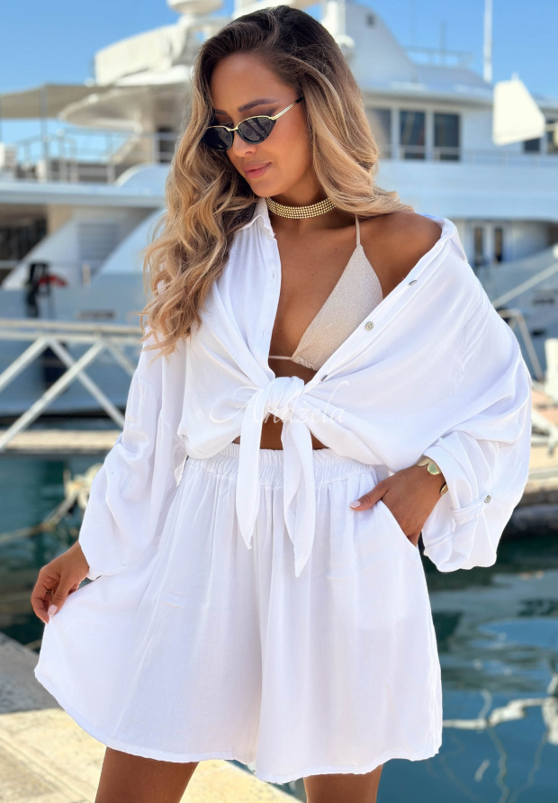 Set din viscoză cămașă și pantaloni scurți Sunbliss