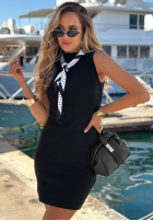 Rochie mini z półgolfem Tell Me Everything bej