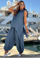 Compleu Top  i Pantaloni joggery Sun Flame camel