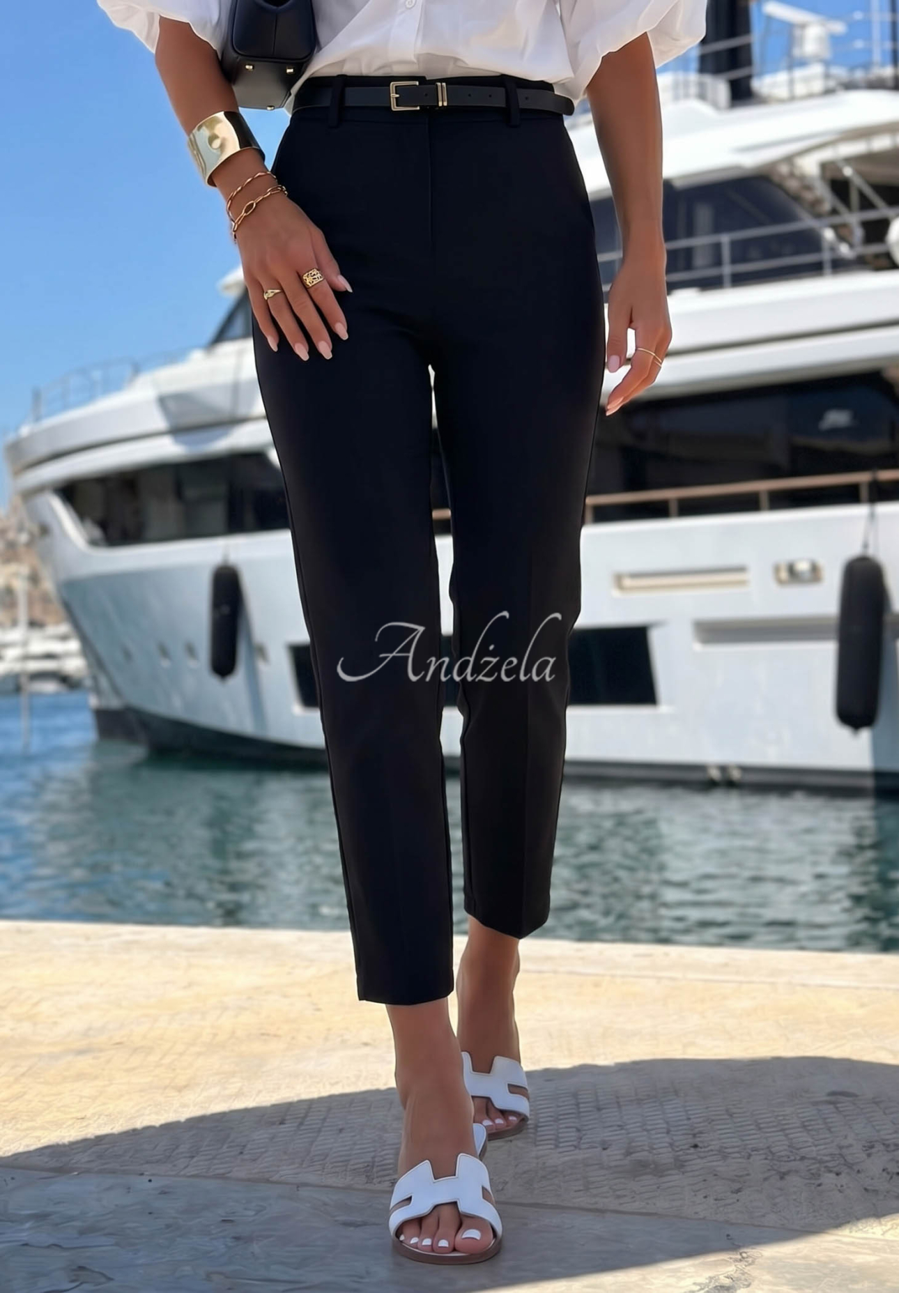 Pantaloni țigaretă din bumbac Sunny Bari