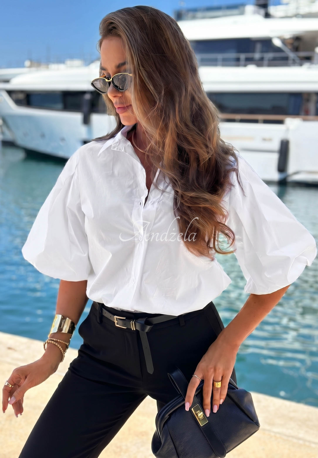 Pantaloni țigaretă din bumbac Sunny Bari