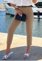 Bawełniane spodnie Pantaloni de tip țigaretă Sunny Bari mokka