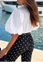 Bawełniane spodnie Pantaloni de tip țigaretă w Buline Sunny Bari negre