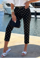 Bawełniane spodnie Pantaloni de tip țigaretă w Buline Sunny Bari negre