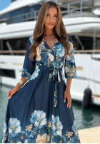 Rochie midi w kwiaty Lagoon Flora bluemarin