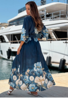 Rochie midi w kwiaty Lagoon Flora bluemarin