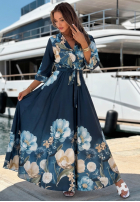 Rochie midi w kwiaty Lagoon Flora bluemarin
