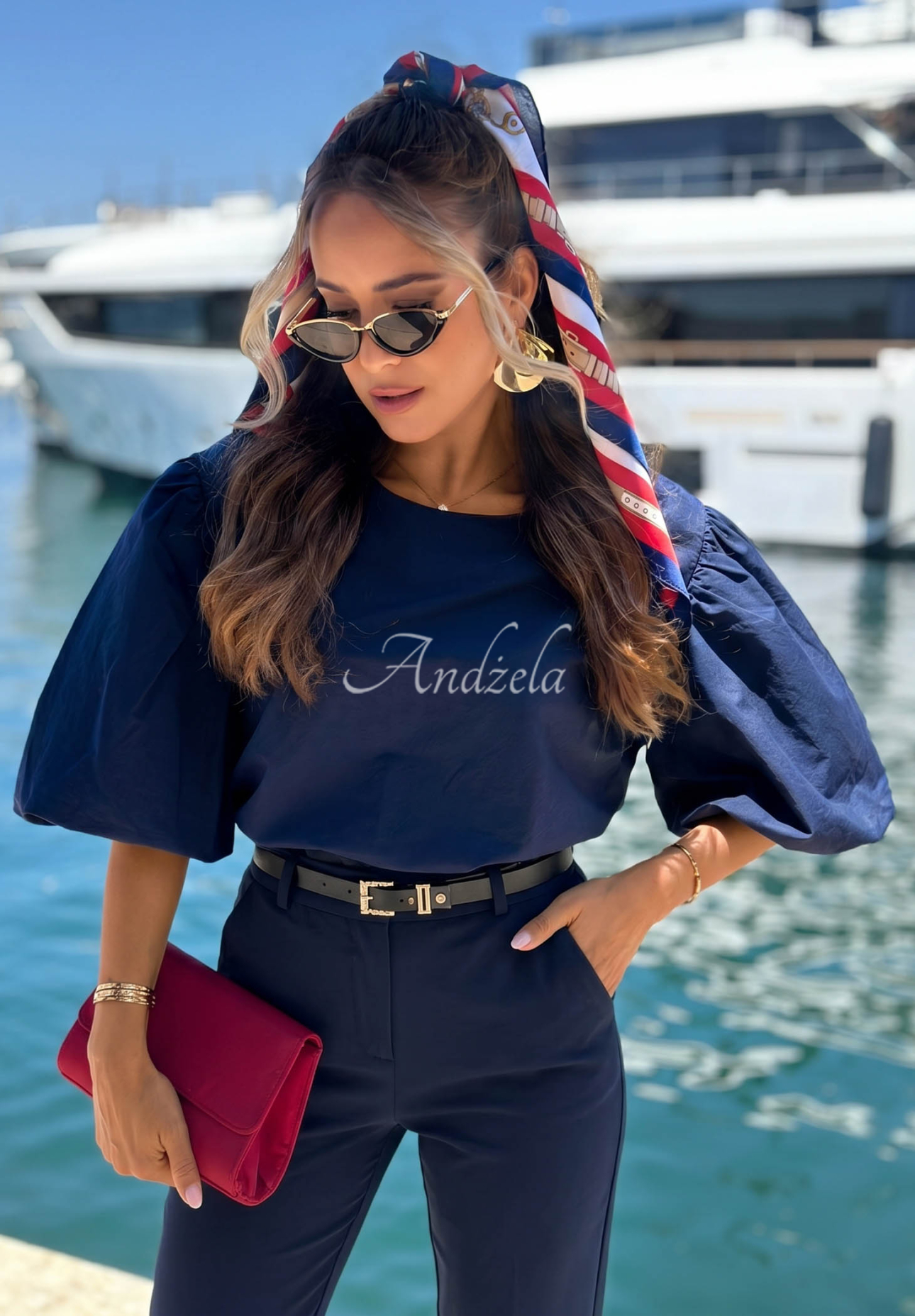 Pantaloni țigaretă din bumbac Sunny Bari