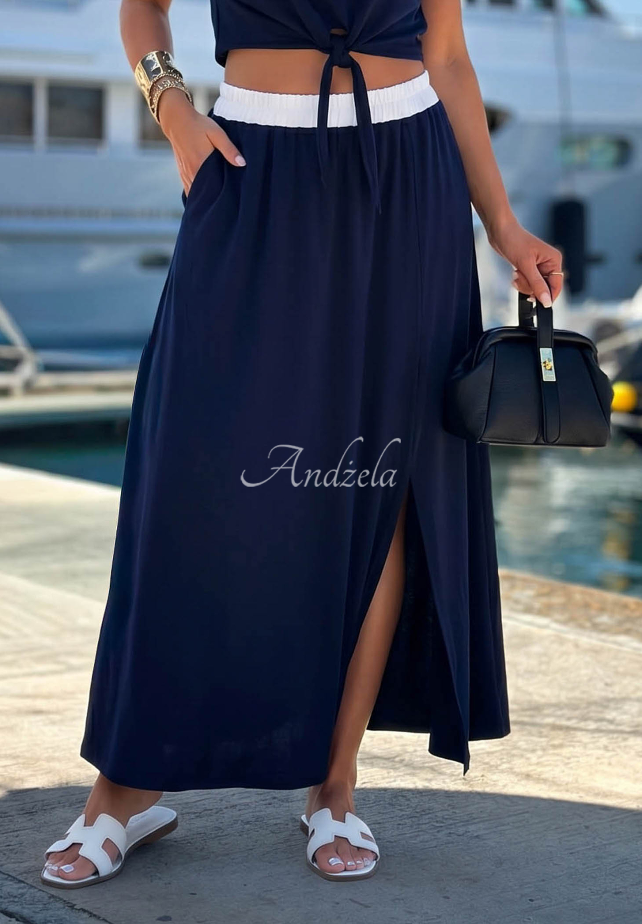 Fustă maxi din bumbac Marina Club
