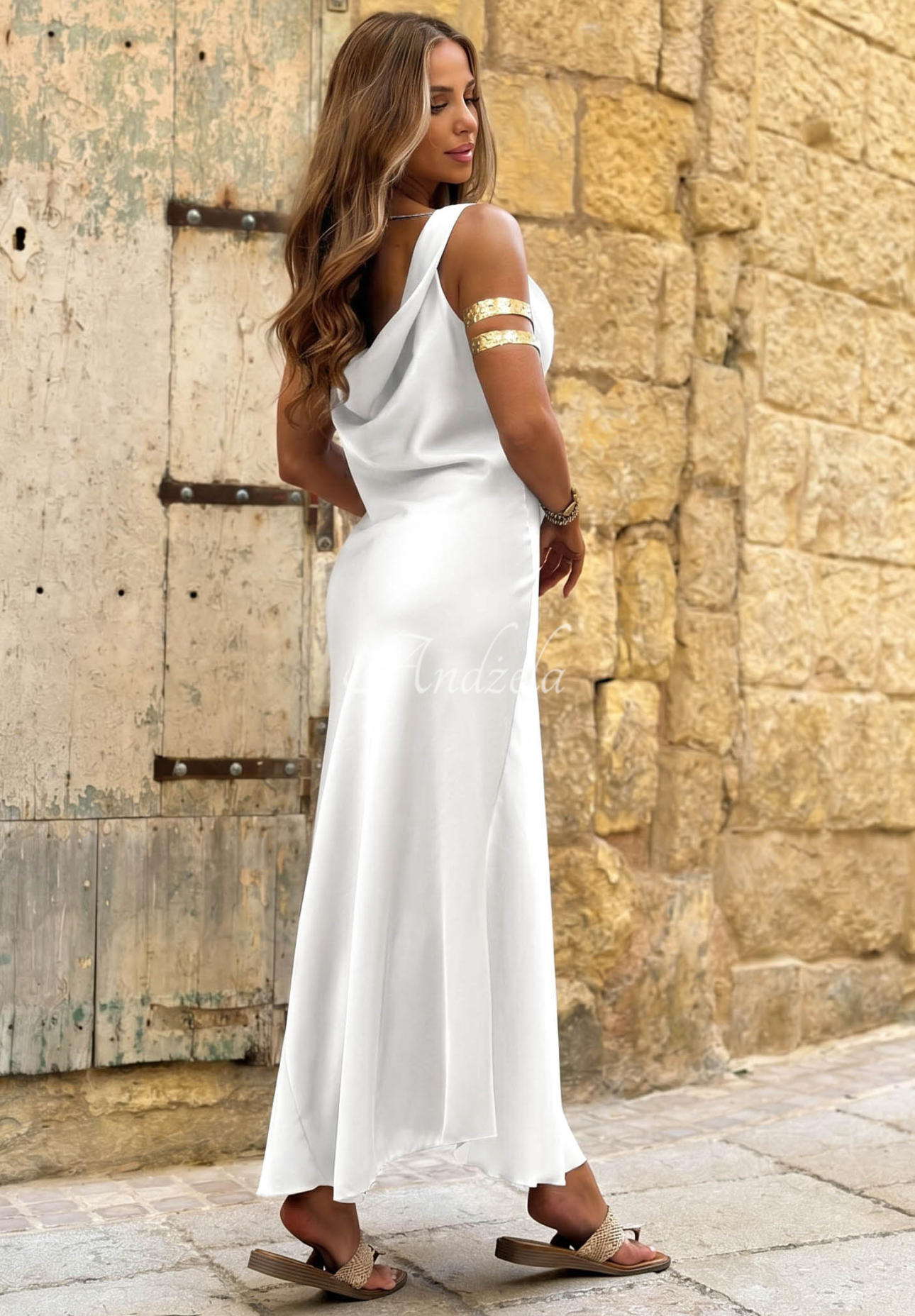 Rochie satinată cu bretele Silky Dreams