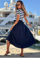 Rochie midi w paski Marine Coast biało-bluemarin