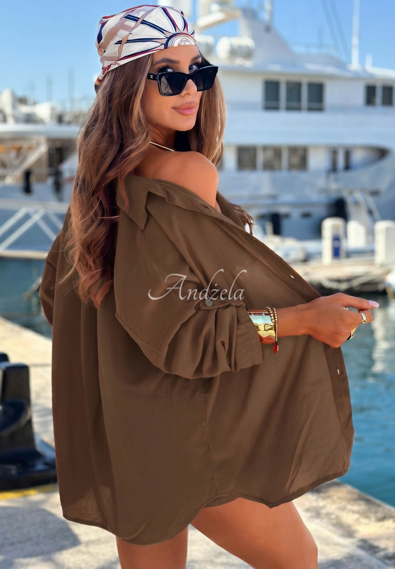 Set din viscoză cămașă și pantaloni scurți Summer Essence