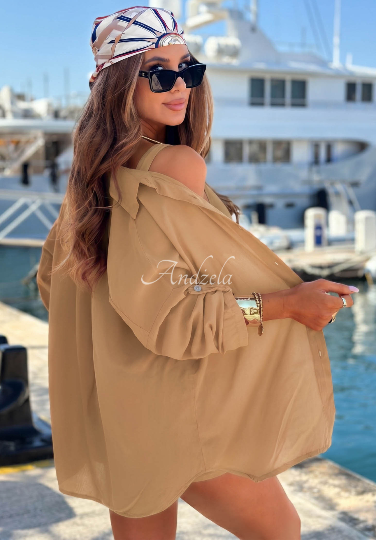 Set din viscoză cămașă și pantaloni scurți Summer Essence