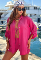 Compleu Cămașă i krótkie spodenki Summer Essence bej
