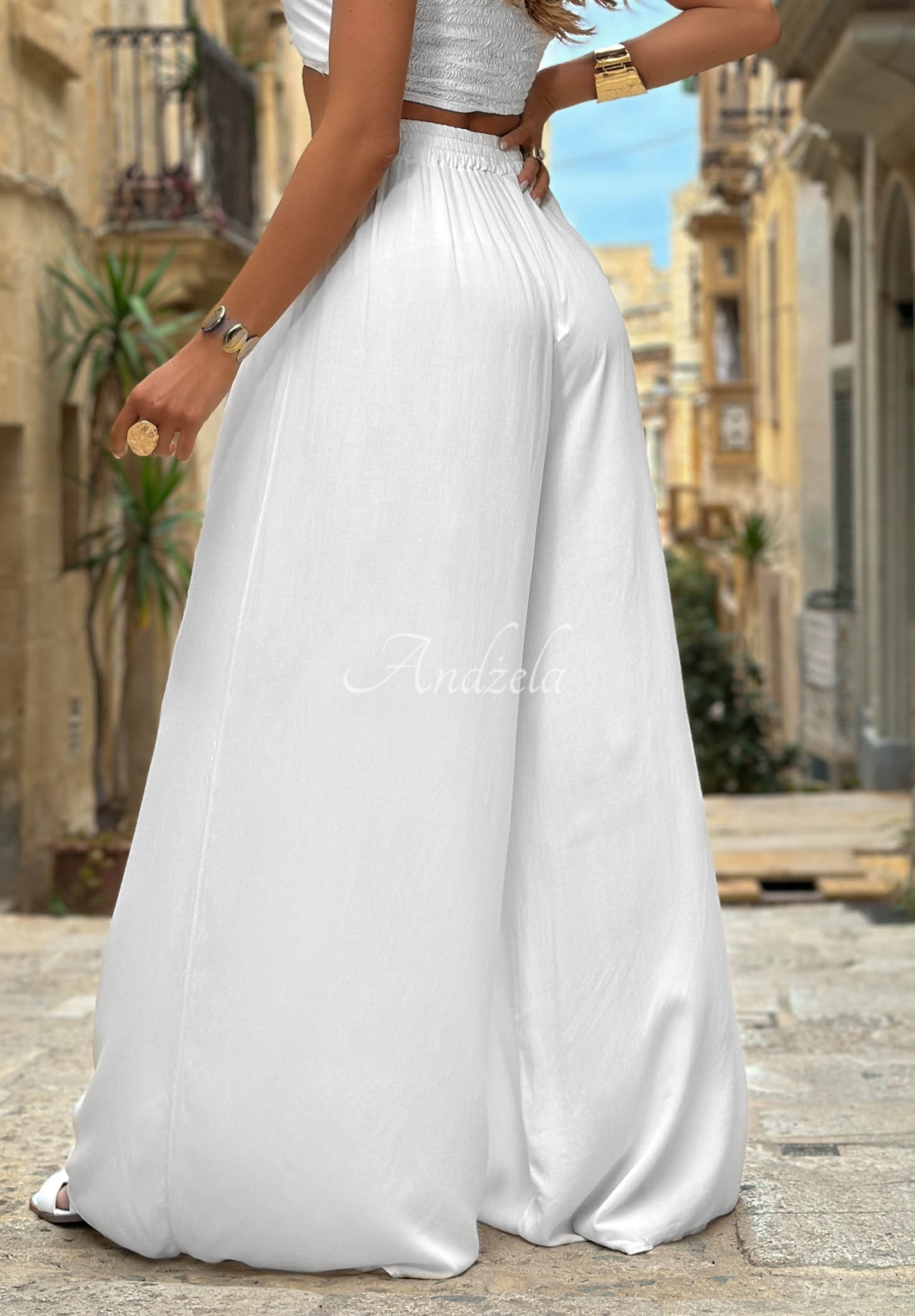 Set 4in1 din viscoză pelerină, pantaloni, Top  și eșarfă Amore Bello