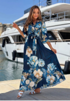 Rochie midi w kwiaty Lagoon Flora bluemarin