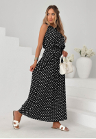 Wiskozowa Rochie maxi w Buline Sun & Dots negru