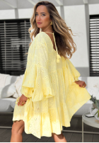 Ażurowa Rochie z falbankami Summer Sweetie roz
