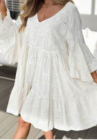Ażurowa Rochie z falbankami Summer Sweetie roz