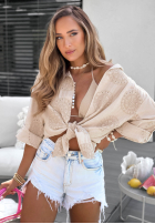Haftowana Cămașă boho Ti Amo galben
