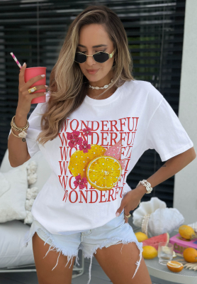 Tricou din bumbac cu imprimeu Wonderful Lemon